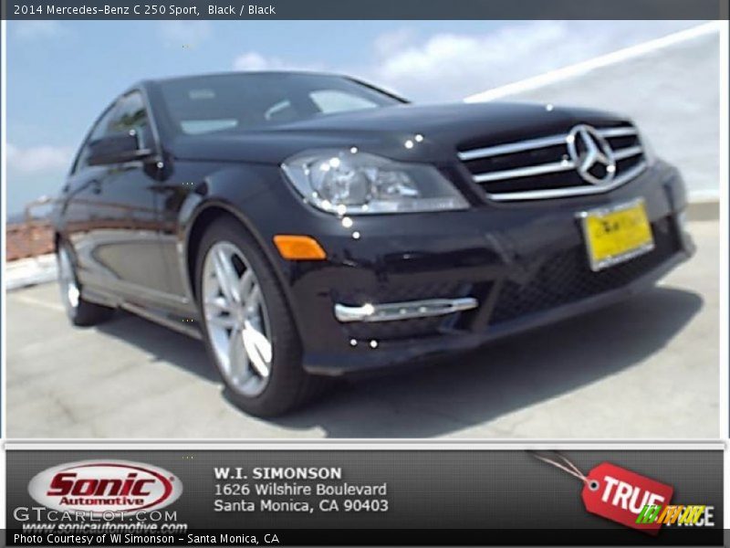 Black / Black 2014 Mercedes-Benz C 250 Sport