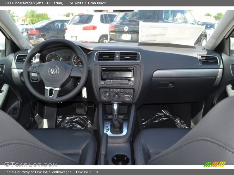 Pure White / Titan Black 2014 Volkswagen Jetta TDI Sedan