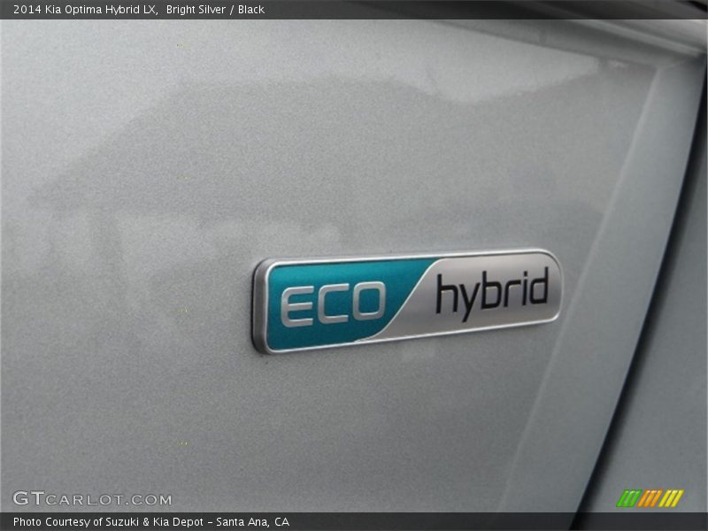 Bright Silver / Black 2014 Kia Optima Hybrid LX