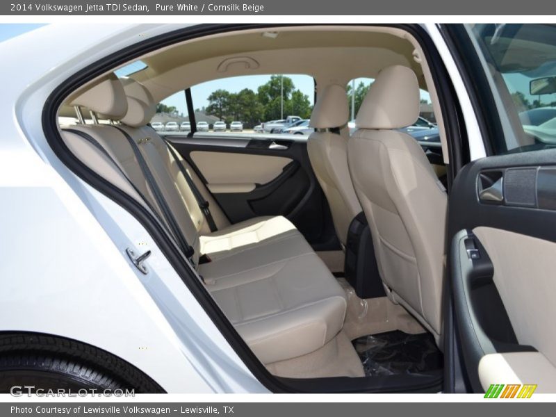 Pure White / Cornsilk Beige 2014 Volkswagen Jetta TDI Sedan
