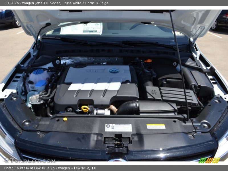 Pure White / Cornsilk Beige 2014 Volkswagen Jetta TDI Sedan