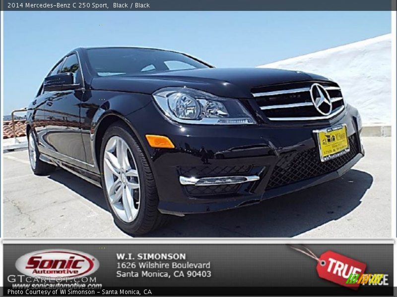 Black / Black 2014 Mercedes-Benz C 250 Sport