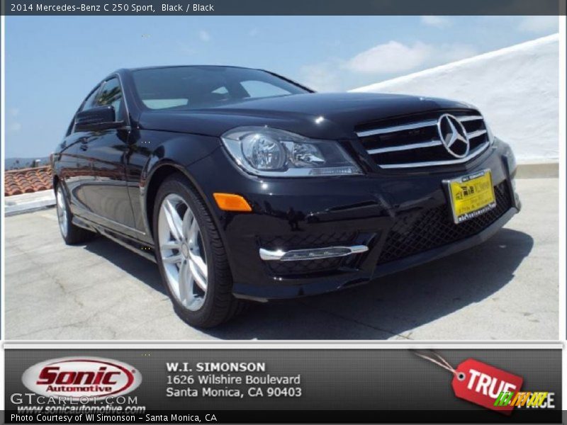 Black / Black 2014 Mercedes-Benz C 250 Sport
