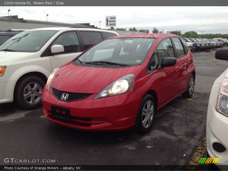 Milano Red / Gray 2009 Honda Fit