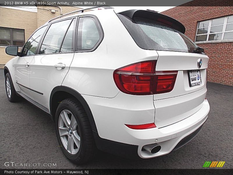 Alpine White / Black 2012 BMW X5 xDrive35i Sport Activity