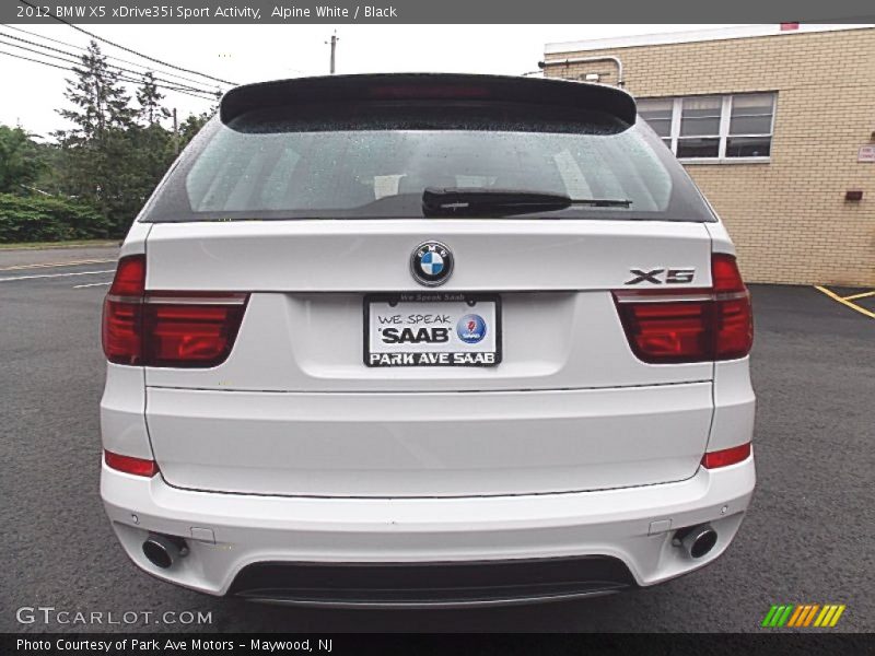 Alpine White / Black 2012 BMW X5 xDrive35i Sport Activity