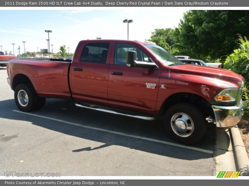 Deep Cherry Red Crystal Pearl / Dark Slate Gray/Medium Graystone 2011 Dodge Ram 3500 HD SLT Crew Cab 4x4 Dually