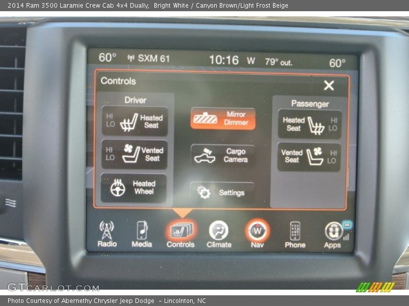 Bright White / Canyon Brown/Light Frost Beige 2014 Ram 3500 Laramie Crew Cab 4x4 Dually