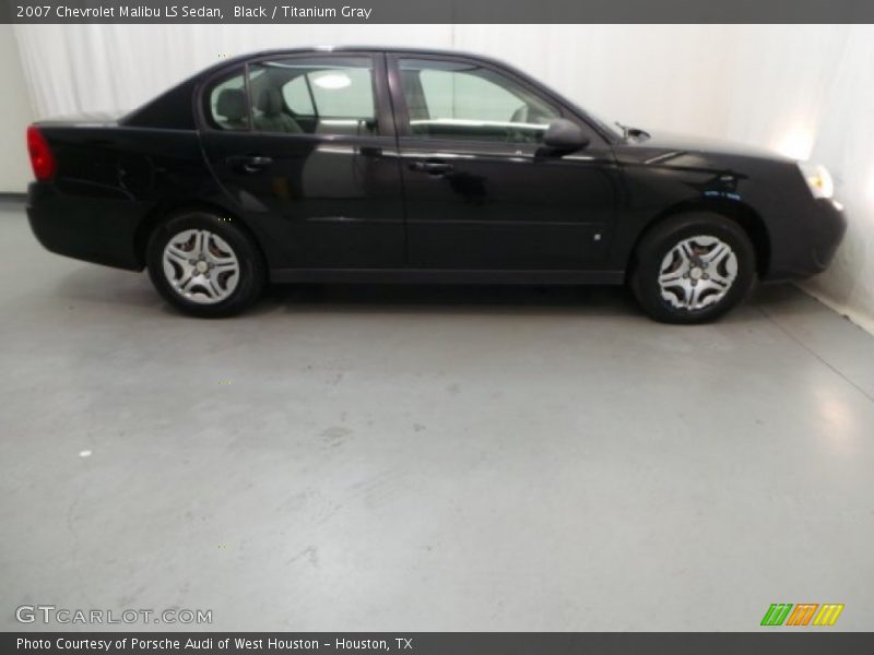 Black / Titanium Gray 2007 Chevrolet Malibu LS Sedan