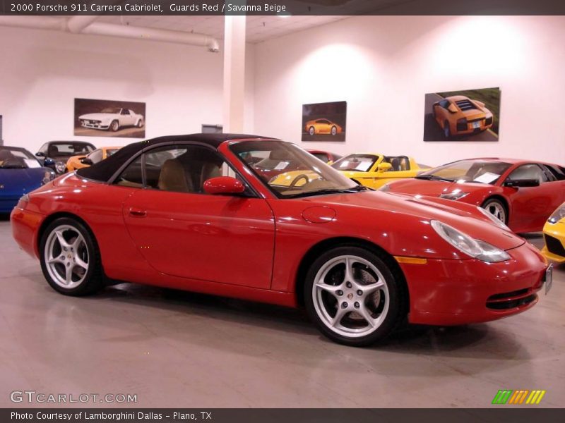 Guards Red / Savanna Beige 2000 Porsche 911 Carrera Cabriolet