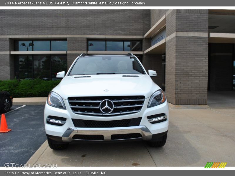Diamond White Metallic / designo Porcelain 2014 Mercedes-Benz ML 350 4Matic