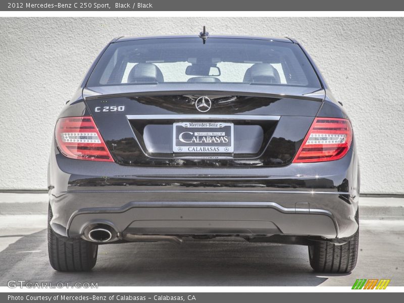 Black / Black 2012 Mercedes-Benz C 250 Sport