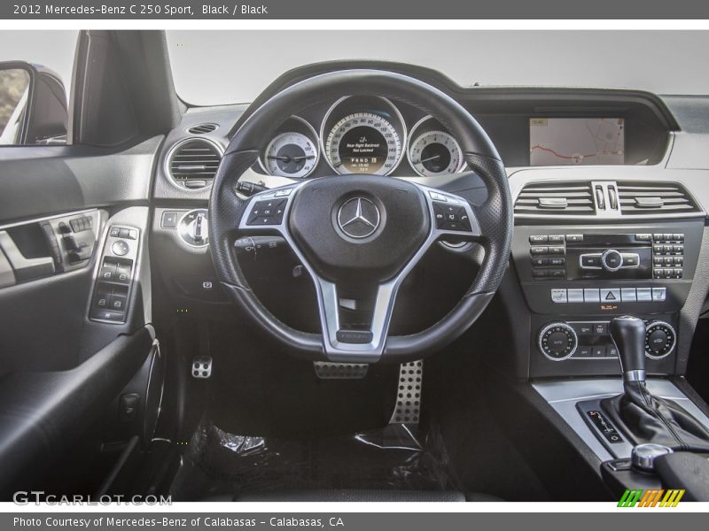 Black / Black 2012 Mercedes-Benz C 250 Sport