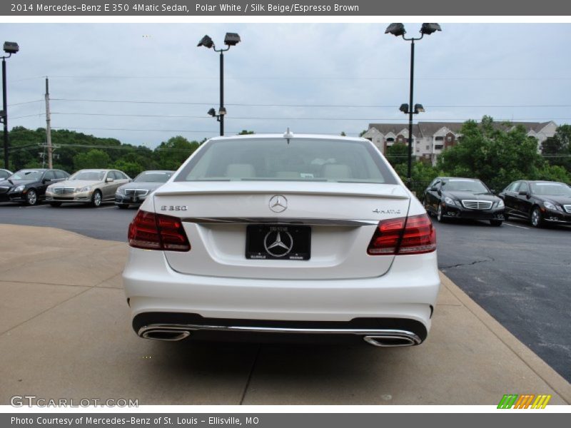Polar White / Silk Beige/Espresso Brown 2014 Mercedes-Benz E 350 4Matic Sedan
