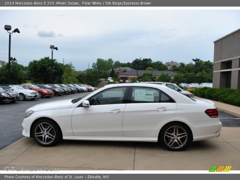 Polar White / Silk Beige/Espresso Brown 2014 Mercedes-Benz E 350 4Matic Sedan