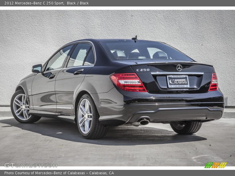 Black / Black 2012 Mercedes-Benz C 250 Sport