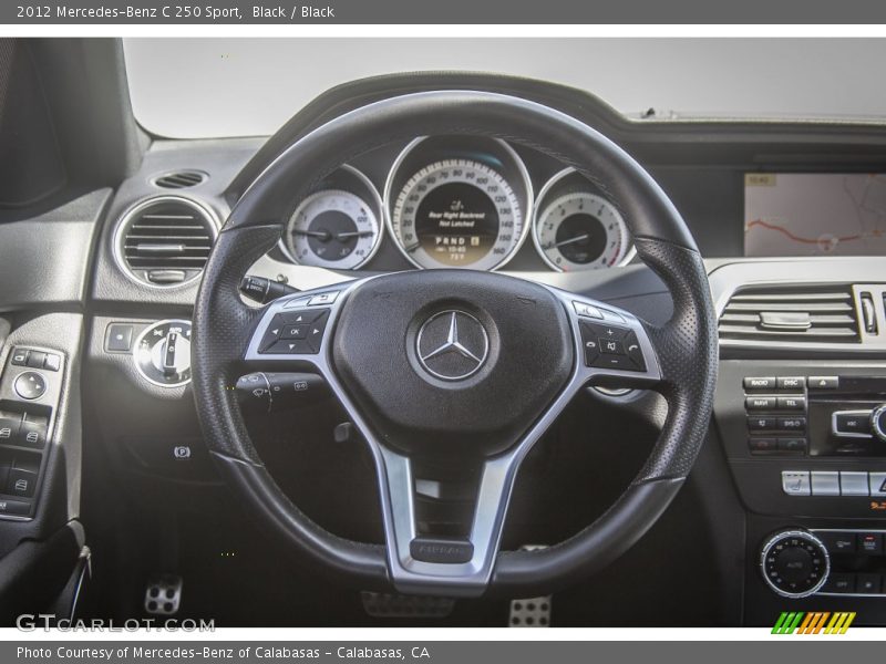 Black / Black 2012 Mercedes-Benz C 250 Sport