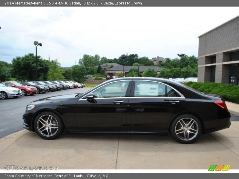 Black / Silk Beige/Espresso Brown 2014 Mercedes-Benz S 550 4MATIC Sedan