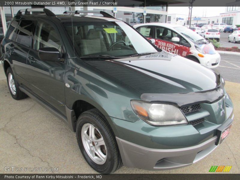 Lofty Green Pearl / Charcoal 2003 Mitsubishi Outlander LS 4WD