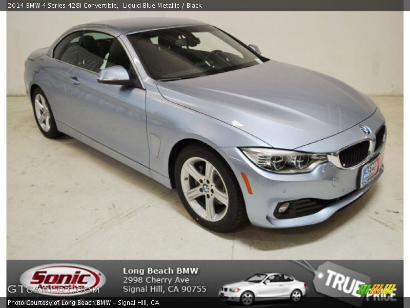 Liquid Blue Metallic / Black 2014 BMW 4 Series 428i Convertible