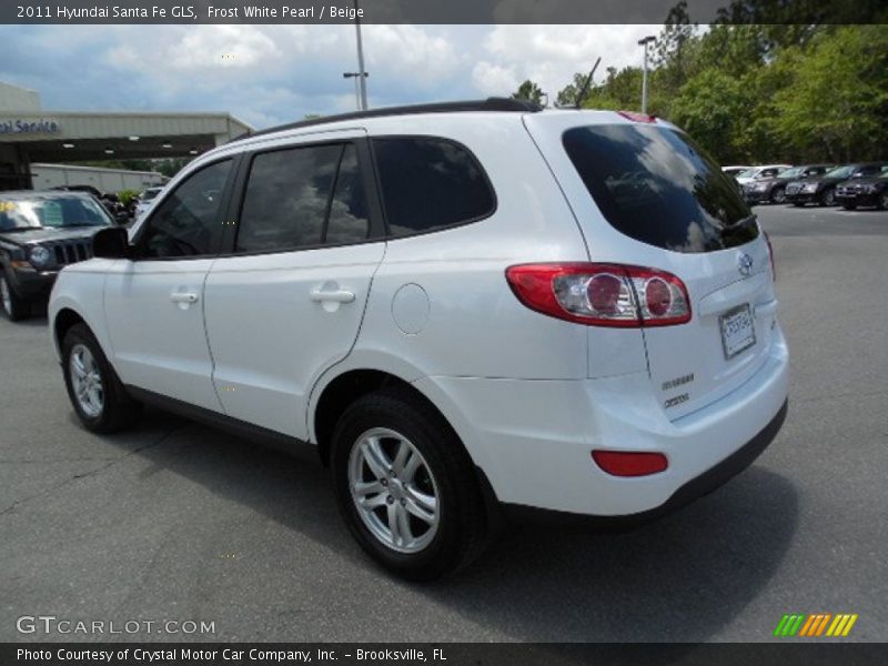 Frost White Pearl / Beige 2011 Hyundai Santa Fe GLS