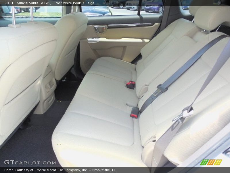 Frost White Pearl / Beige 2011 Hyundai Santa Fe GLS