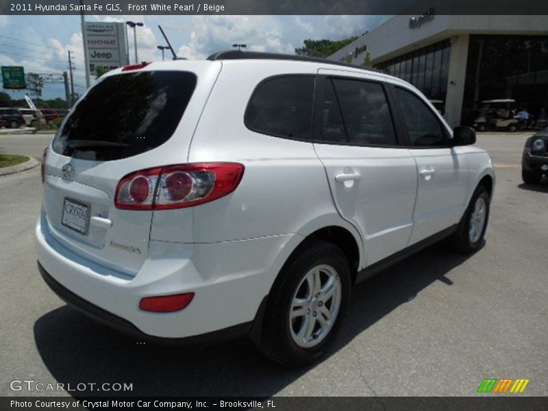 Frost White Pearl / Beige 2011 Hyundai Santa Fe GLS