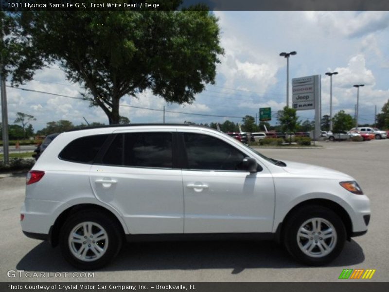 Frost White Pearl / Beige 2011 Hyundai Santa Fe GLS