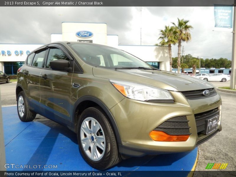 Ginger Ale Metallic / Charcoal Black 2013 Ford Escape S