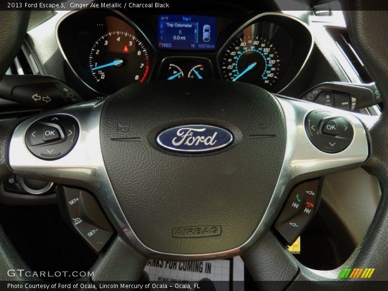 Ginger Ale Metallic / Charcoal Black 2013 Ford Escape S