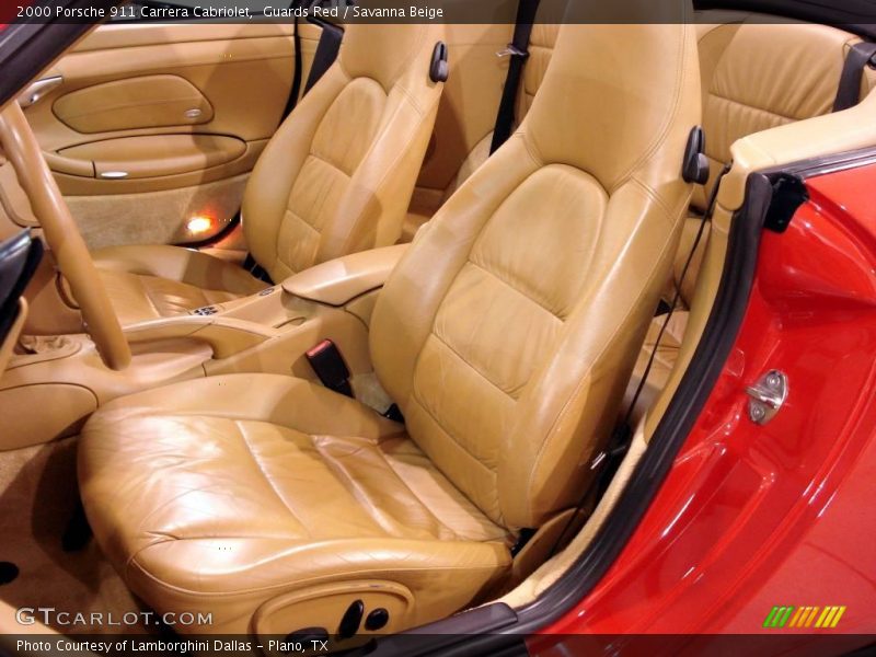 Guards Red / Savanna Beige 2000 Porsche 911 Carrera Cabriolet