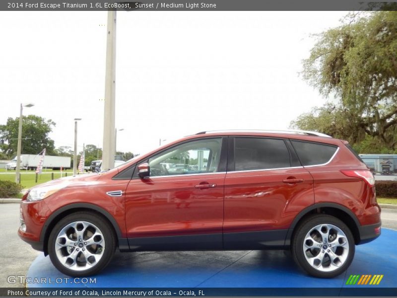 Sunset / Medium Light Stone 2014 Ford Escape Titanium 1.6L EcoBoost