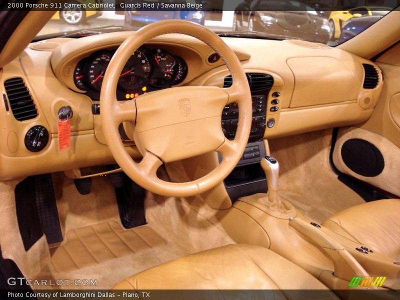 Guards Red / Savanna Beige 2000 Porsche 911 Carrera Cabriolet