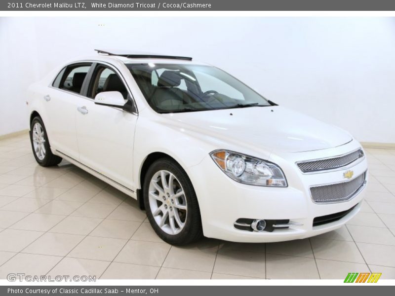 White Diamond Tricoat / Cocoa/Cashmere 2011 Chevrolet Malibu LTZ