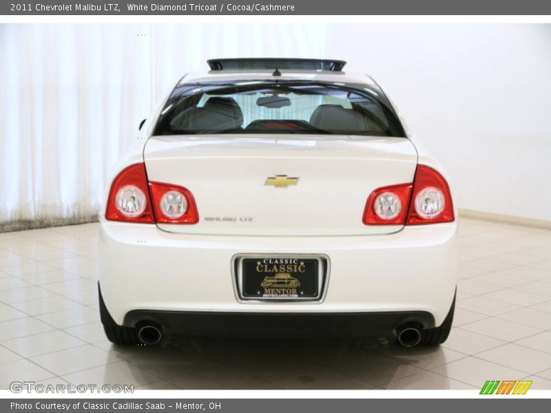 White Diamond Tricoat / Cocoa/Cashmere 2011 Chevrolet Malibu LTZ