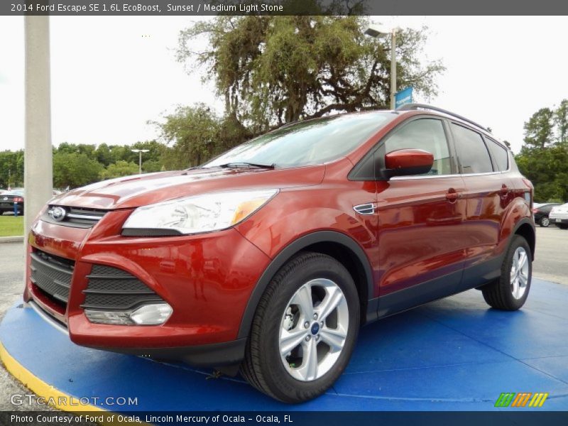 Sunset / Medium Light Stone 2014 Ford Escape SE 1.6L EcoBoost