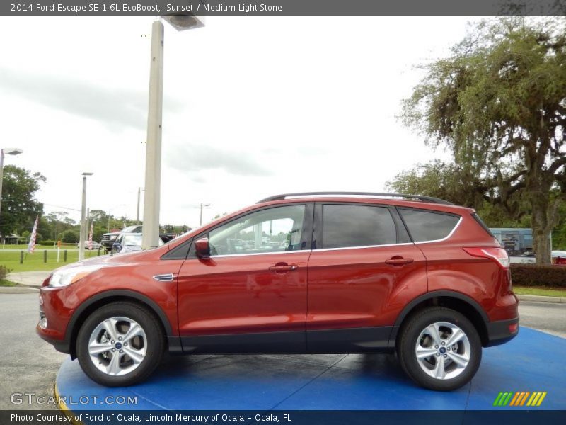 Sunset / Medium Light Stone 2014 Ford Escape SE 1.6L EcoBoost