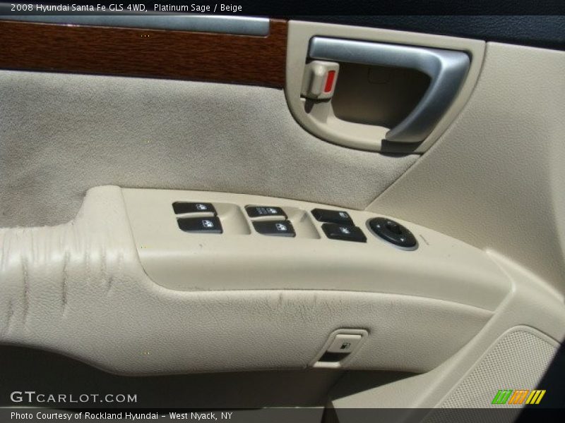 Platinum Sage / Beige 2008 Hyundai Santa Fe GLS 4WD