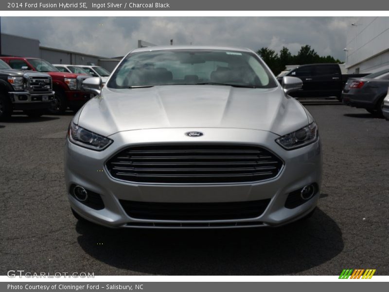 Ingot Silver / Charcoal Black 2014 Ford Fusion Hybrid SE