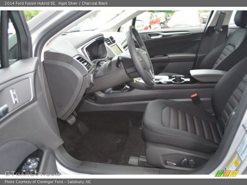 Ingot Silver / Charcoal Black 2014 Ford Fusion Hybrid SE