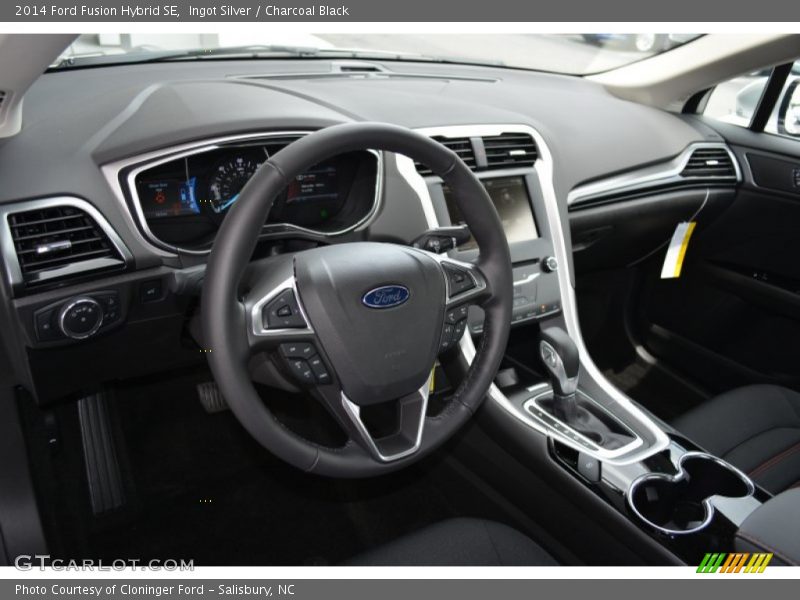 Ingot Silver / Charcoal Black 2014 Ford Fusion Hybrid SE
