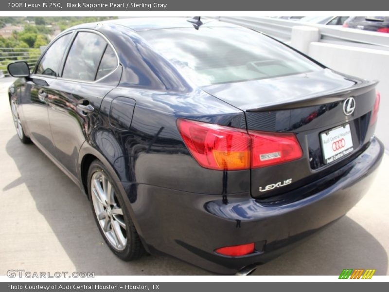 Black Sapphire Pearl / Sterling Gray 2008 Lexus IS 250