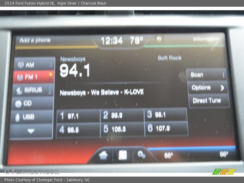 Ingot Silver / Charcoal Black 2014 Ford Fusion Hybrid SE