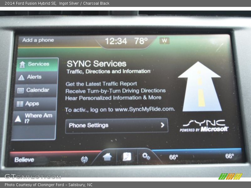 Ingot Silver / Charcoal Black 2014 Ford Fusion Hybrid SE