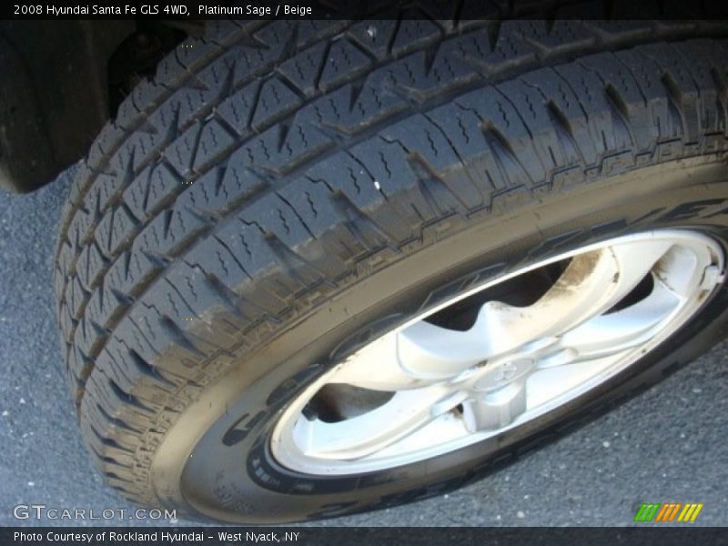 Platinum Sage / Beige 2008 Hyundai Santa Fe GLS 4WD