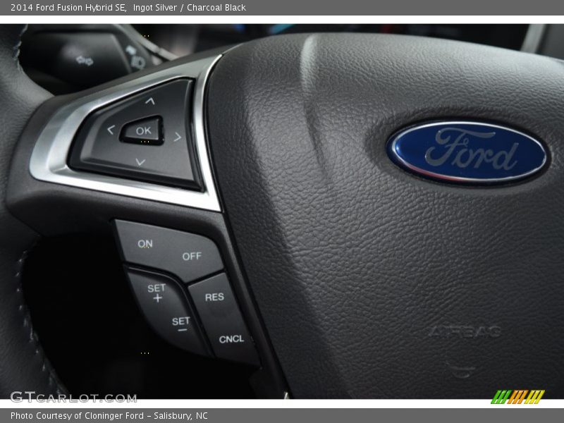 Ingot Silver / Charcoal Black 2014 Ford Fusion Hybrid SE
