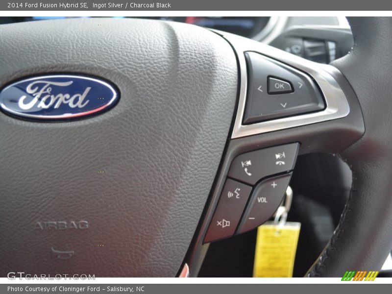 Ingot Silver / Charcoal Black 2014 Ford Fusion Hybrid SE