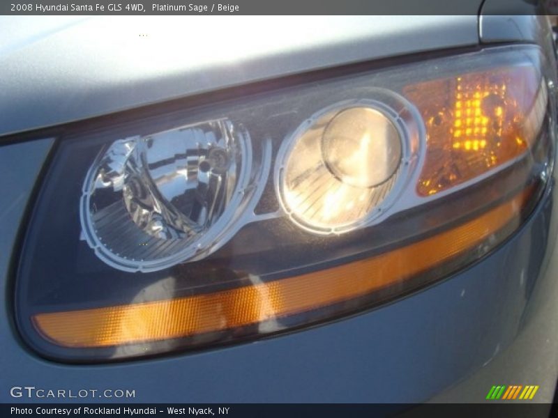 Platinum Sage / Beige 2008 Hyundai Santa Fe GLS 4WD