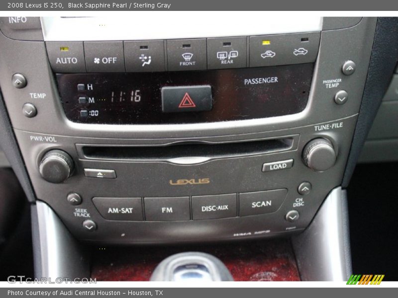 Black Sapphire Pearl / Sterling Gray 2008 Lexus IS 250