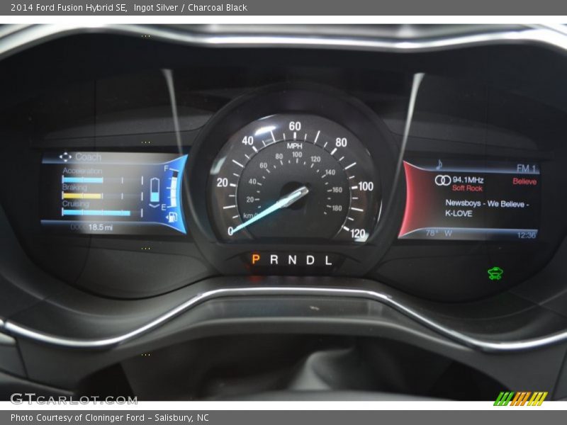 Ingot Silver / Charcoal Black 2014 Ford Fusion Hybrid SE